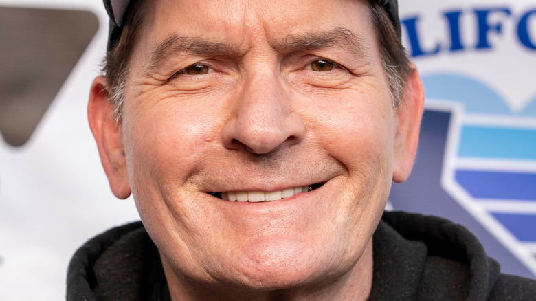 Charlie Sheen smiles 