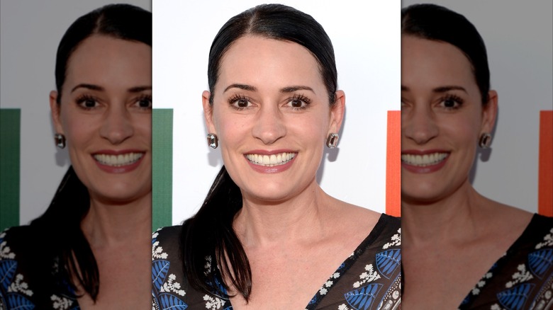 Paget Brewster smiling