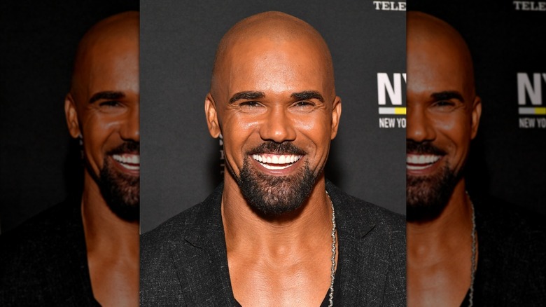 Shemar Moore smiling at premier of S.W.A.T