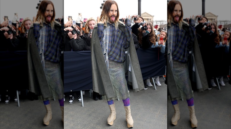 Jared Leto attends the Vivienne Westwood Womenswear Fall Winter 2023-2024.
