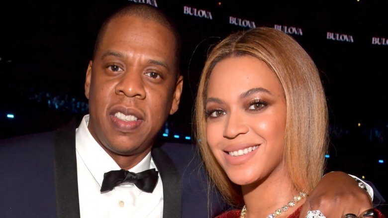 Jay-Z and Beyoncé smiling 
