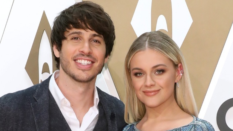 Morgan Evans Kelsea Ballerini smiling 