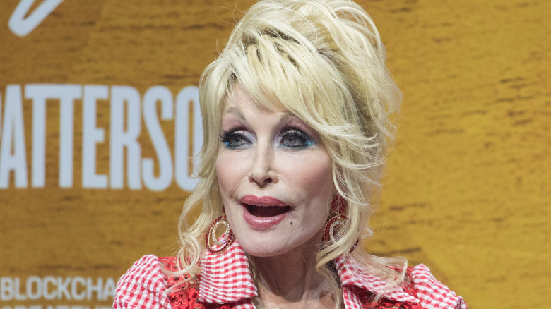 Dolly Parton looking surprised