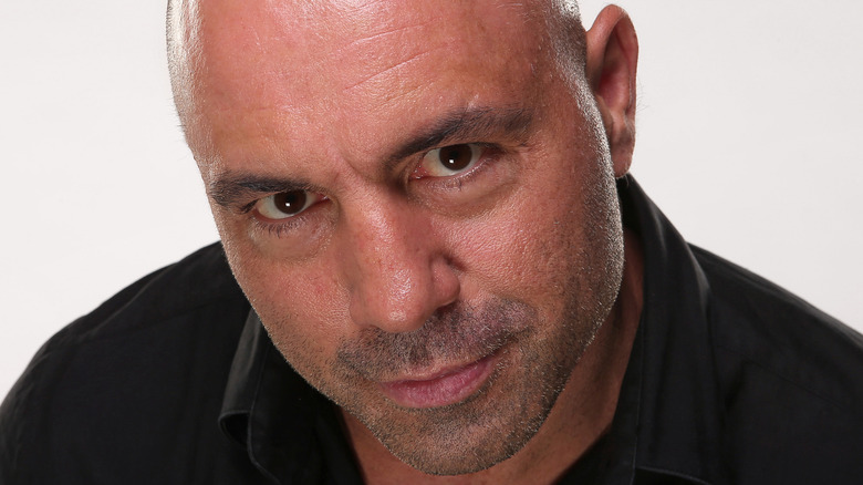 Joe Rogan posing intensely 