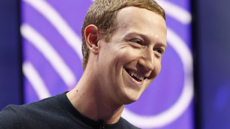 Mark Zuckerberg smiling at event