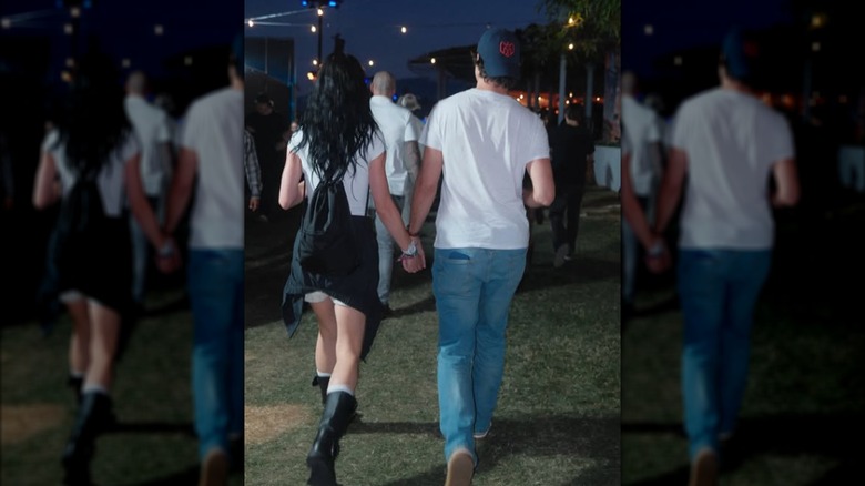 Katy Perry and Justin Trudeau walking hand-in-hand at Coachella.