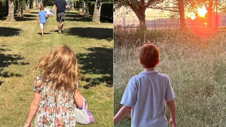 Side-by-side images of Lilibet and Archie on vacation in 2026.