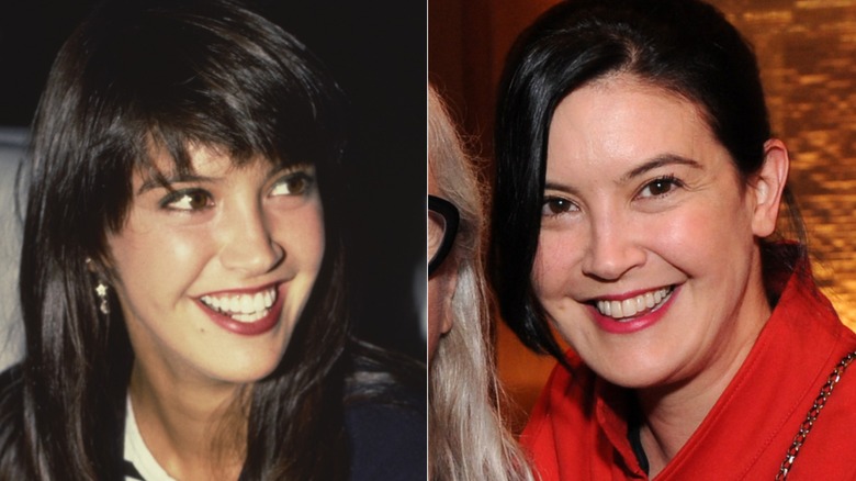 Split image of younger and older Phoebe Cates