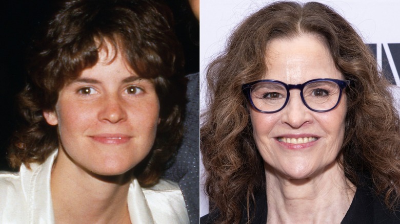 Split image of younger and older Ally Sheedy