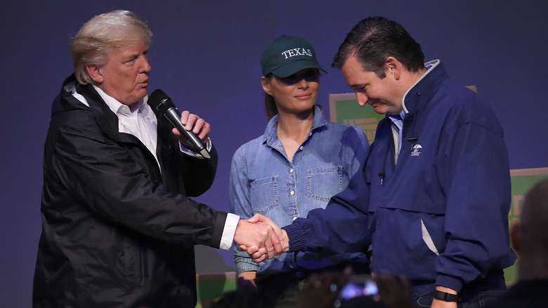 Donald Trump and Melania Trump dressed down in Texas