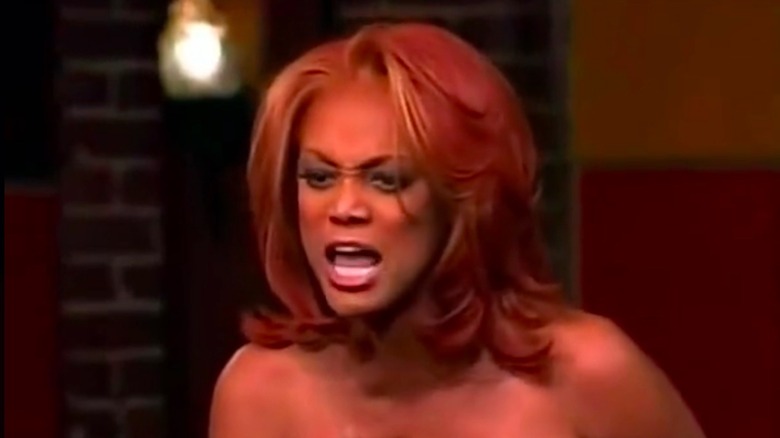 Tyra Banks angry at America's Next Top Model contestant