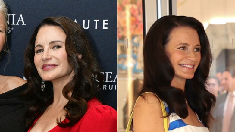 A split image of Kristin Davis