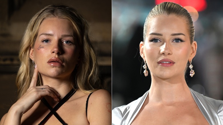 Lottie Moss at London Fashion Week 2023 and, later, at a 2026 event