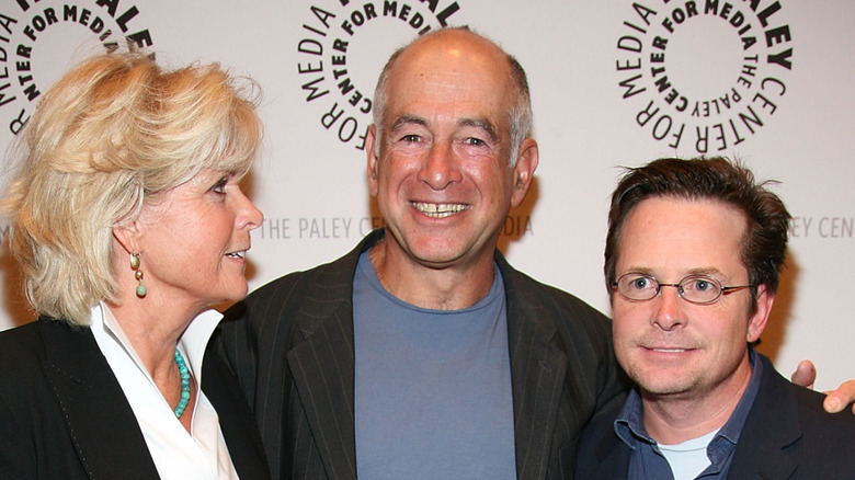 Meredith Baxter, Gary David Goldberg and Michael J Fox at the Paley Center in 2008