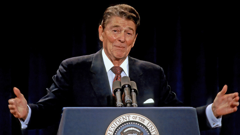 Pres. Ronald Ragan speaks in 1986