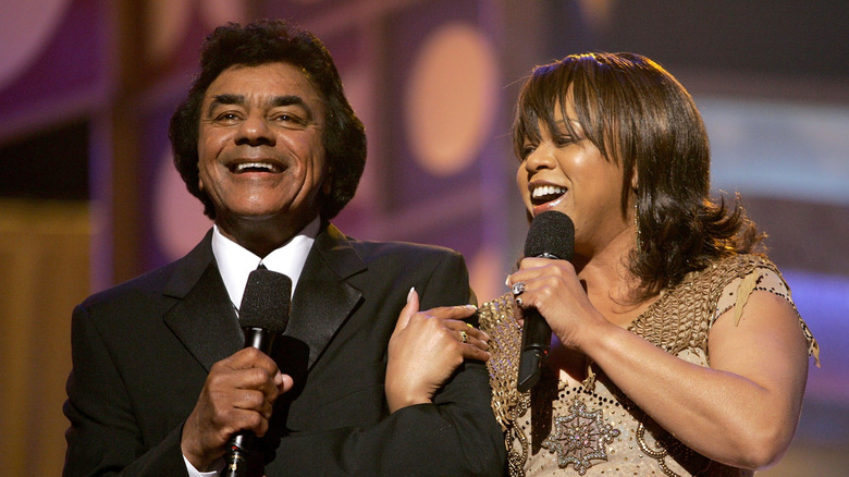 Johnny Mathis and Deniece Williams perform onstage at the 2006 TV Land Awards