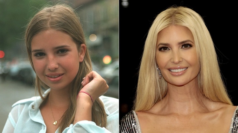 Ivanka Trump as a teen and in her 40s