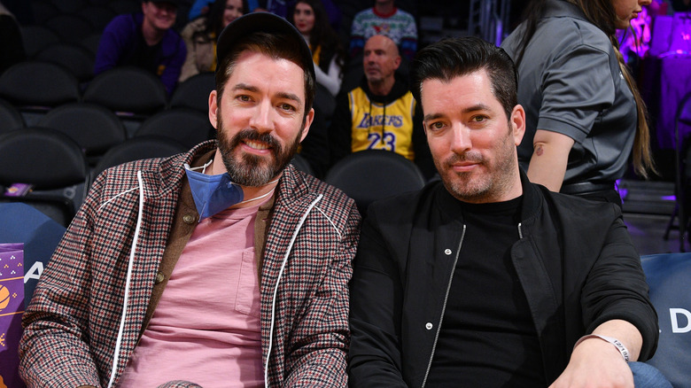 Property Brothers at basketball game