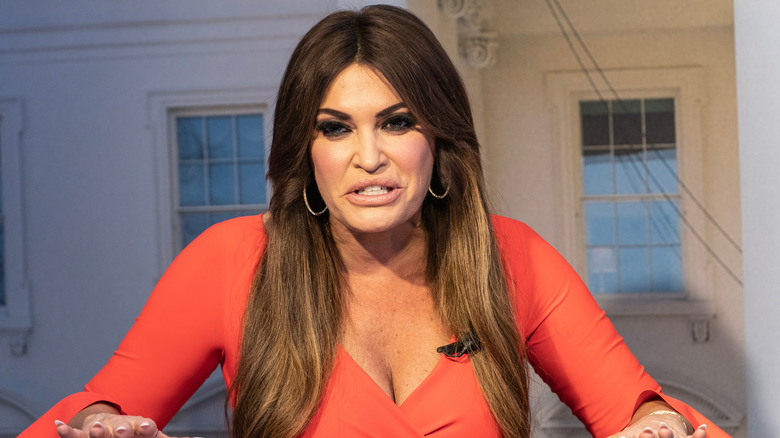 Kimberly Guilfoyle broadcasts from the 1st day of CPAC Washington, DC conference at Gaylord National Harbor Resort Convention on March 2, 2023