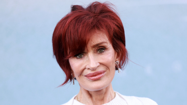 Sharon Osbourne posing at an event