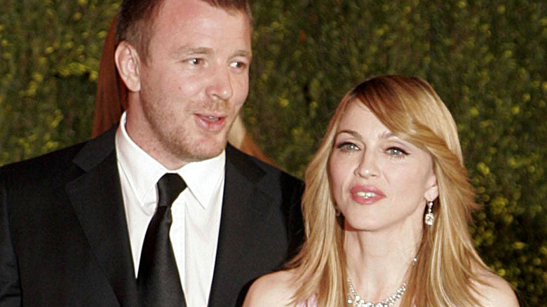 Madonna and Guy Ritchie strolling and talking