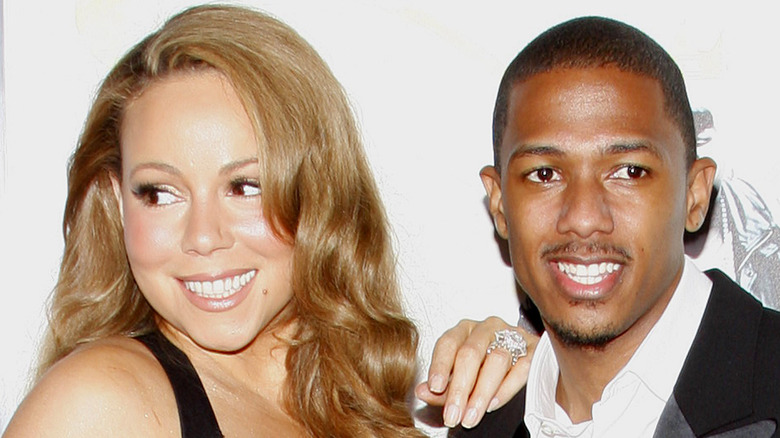 Mariah Carey and Nick Cannon smiling