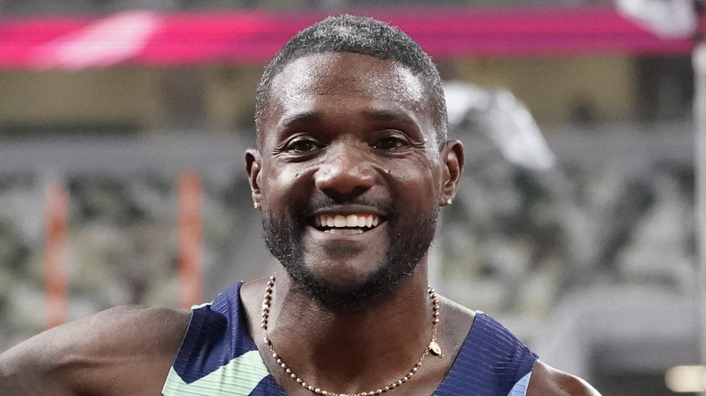 Justin Gatlin smiling