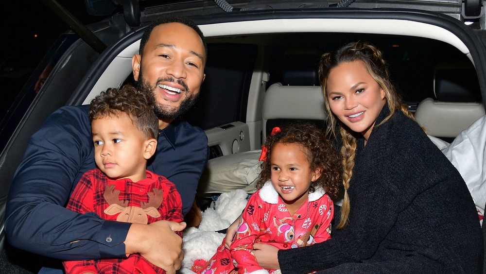 Chrissy Teigen, John Legend, and family 