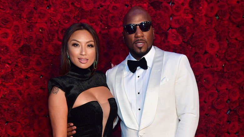 Jeannie Mai and Jeezy posing