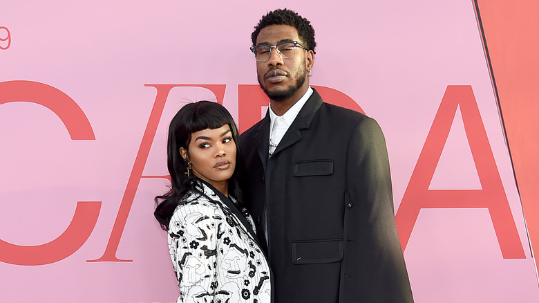 Teyana Taylor and Iman Shumpert, posing