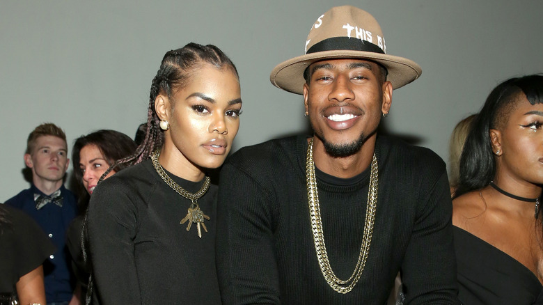 Teyana Taylor and Iman Shumpert, posing