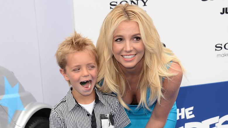 Sean Federline posing with mom Britney Spears