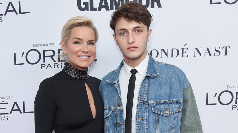Yolanda Hadid and Anwar Hadid on the red carpet