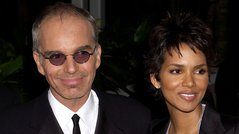 Billy Bob Thornton poses with Halle Berry in 2002