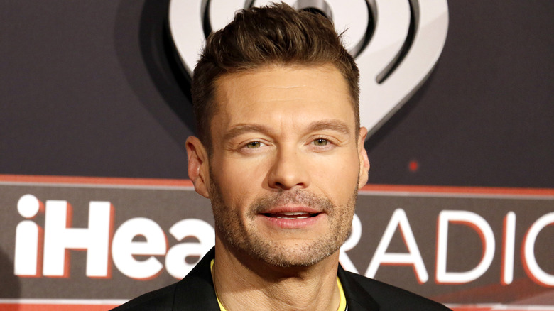 Ryan Seacrest with his mouth open