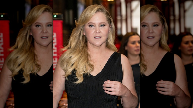 Actress/comedian Amy Schumer arriving to the "My Mom Jayne: A Film By Mariska Hargitay" premiere during the 2025 Tribeca Festival at Carnegie Hall