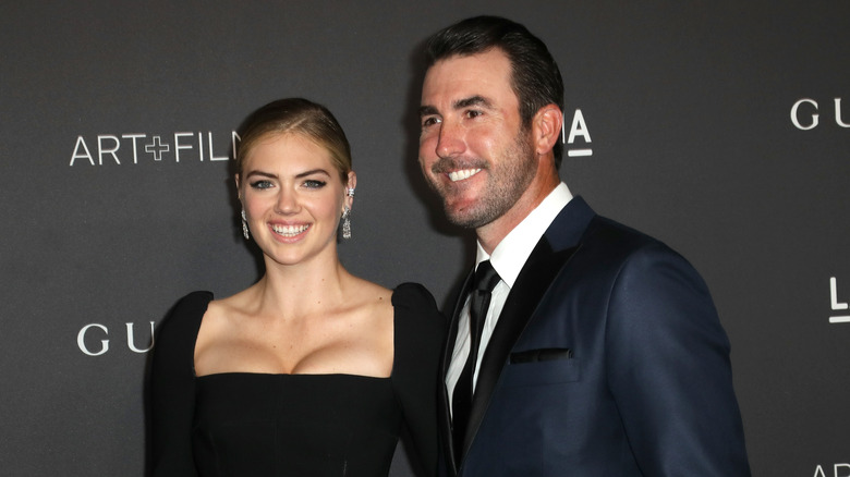 Kate Upton and Justin Verlander on the red carpet.