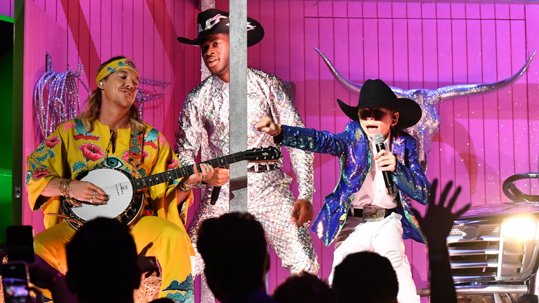 Diplo, Lil Nas X, and Mason Ramsey at the 2020 Grammys