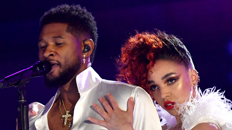 Usher and FKA Twigs paying tribute to Prince at the 2020 Grammys