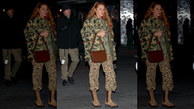 Blake Lively pictured on the set of "It Ends with Us."