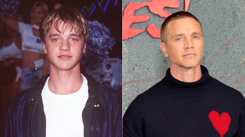 A young Devon Sawa at an event and Devon Sawa at a horror film premiere