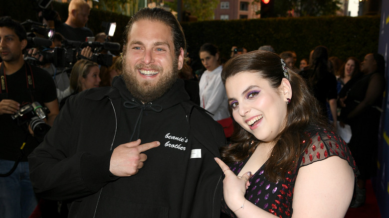 Jonah Hill and Beanie Feldstein attending screening event