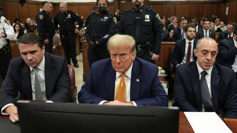 Donald Trump during his hush money trial