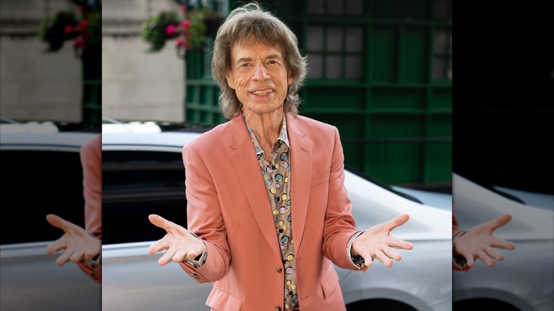 Mick Jagger posing at a photocall.