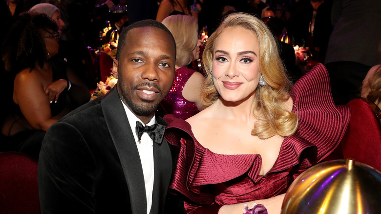 Rich Paul and Adele both smiling