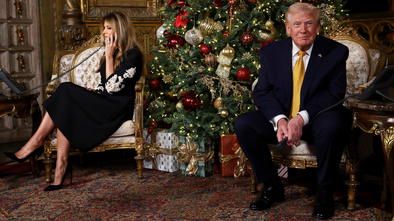 Donald and Melania Trump pictured on Christmas Eve 2025.