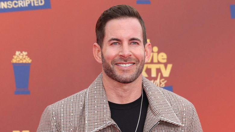 Tarek El Moussa striped jacket