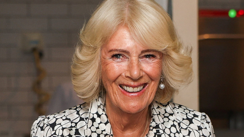 Queen Camilla laughing in 2026