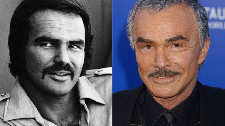 Burt Reynolds '70s, left, and 2000s, right