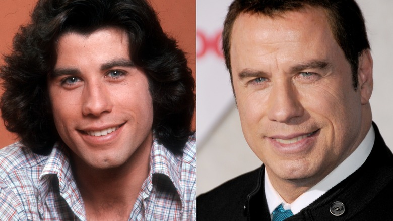 John Travolta '70s, left, and 2000s, right